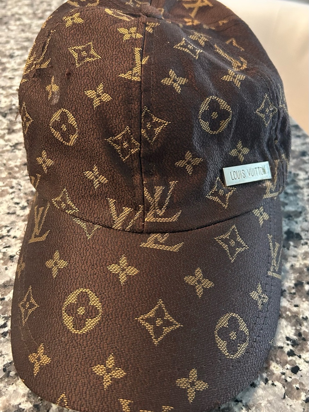 Louis Vuitton Brown and Gold Monogram Baseball Cap